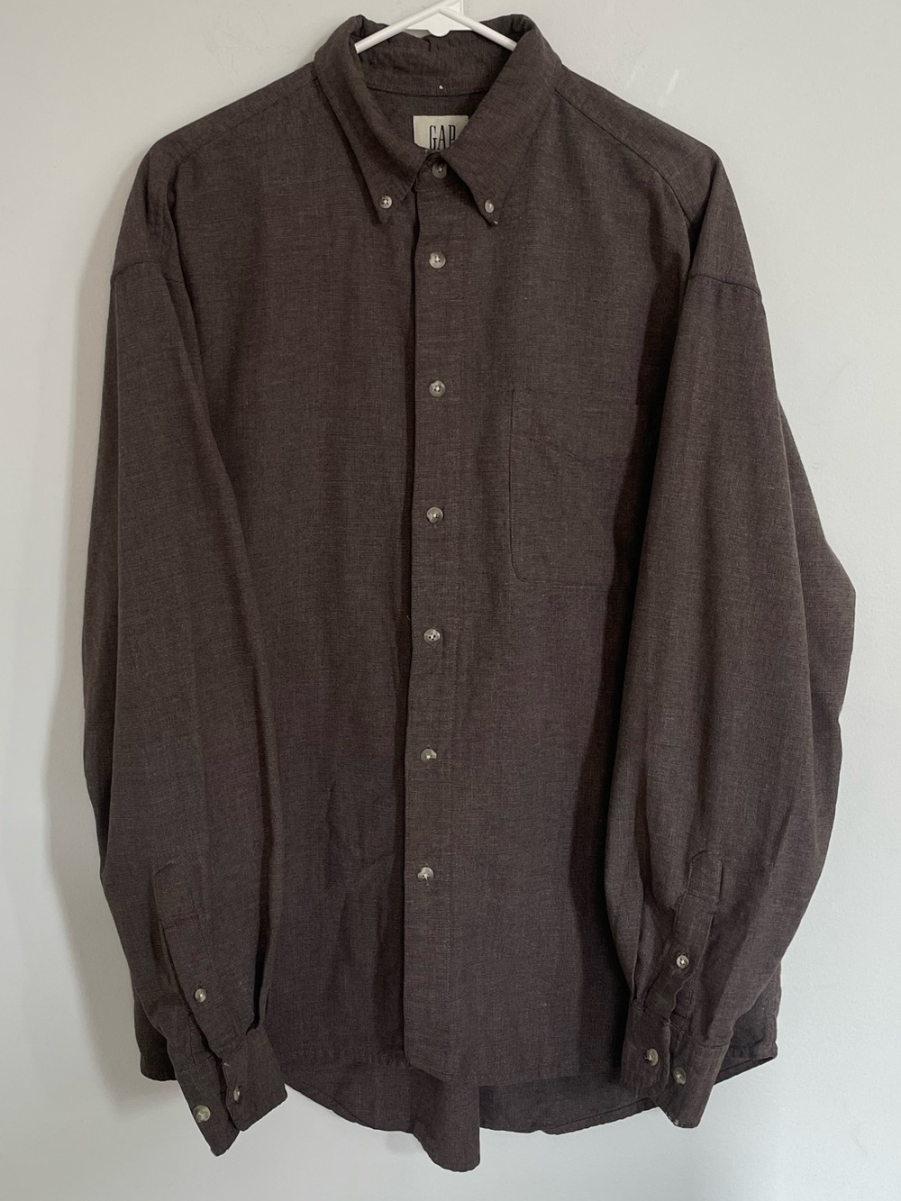 GAP Men's Button-Down Shirt in Brown